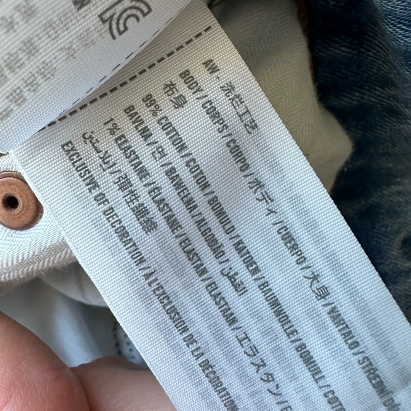 Abercrombie & Fitch size 31 12 S High Rise waist Mom jeans pants in medium wash - Picture 4 of 7